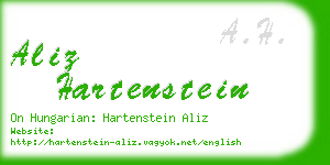 aliz hartenstein business card
